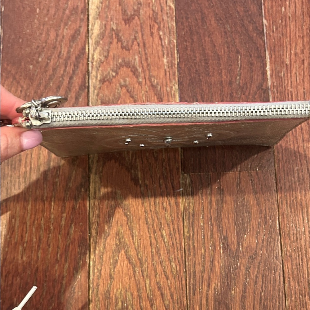Brighton Metallic Silver Heart Embellished Wristlet - Picture 9 of 10